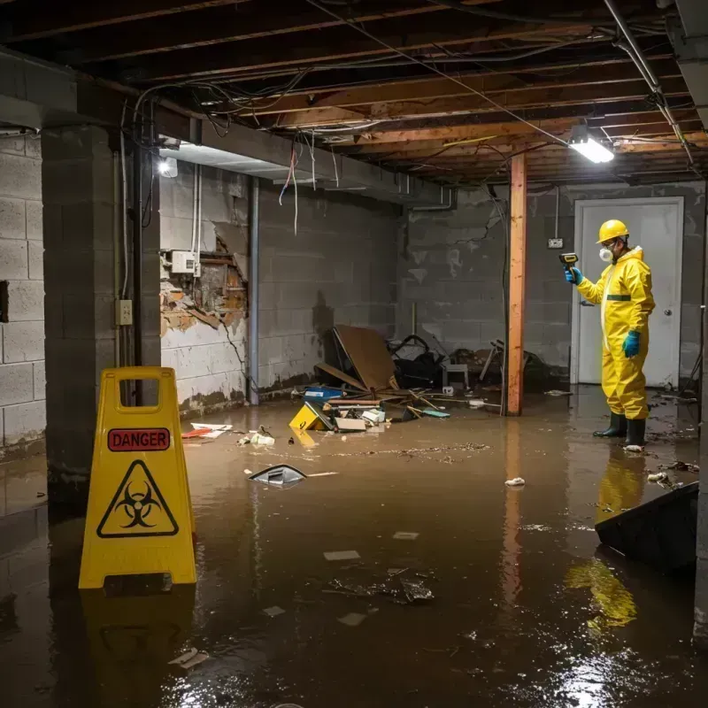 Flooded Basement Electrical Hazard in Burr Ridge, IL Property